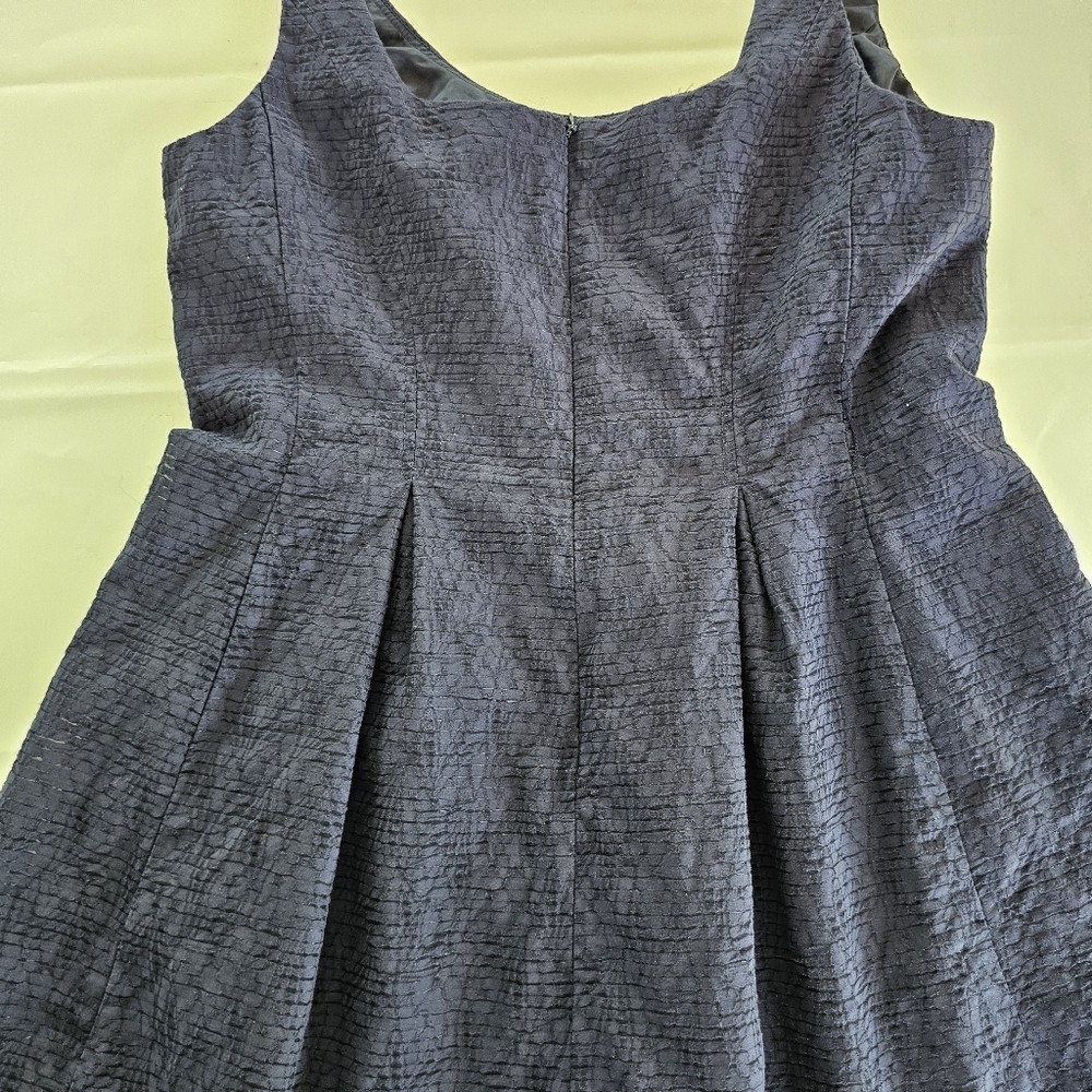 Nine West 14 Navy Blue Sleeveless Knee Lenth Woman's Dess - Picture 6 of 11